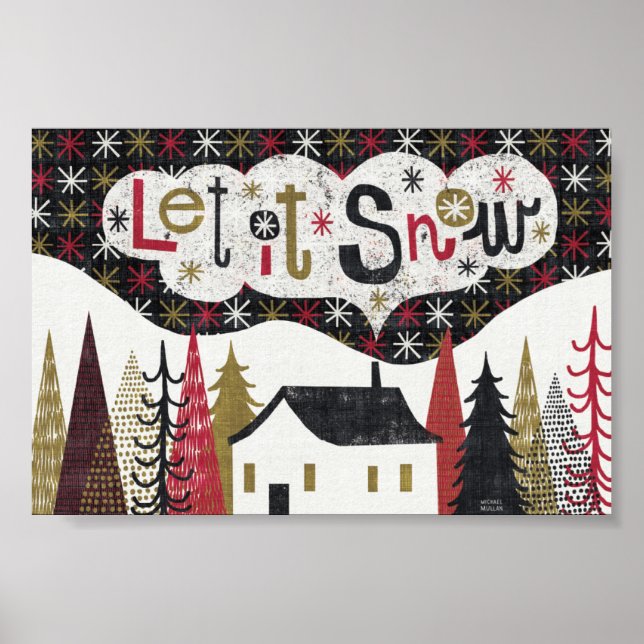 Quirky Christmas Cabin Poster (Front)