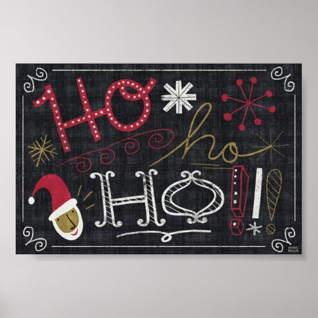 Quirky Christmas Santa Poster (Front)