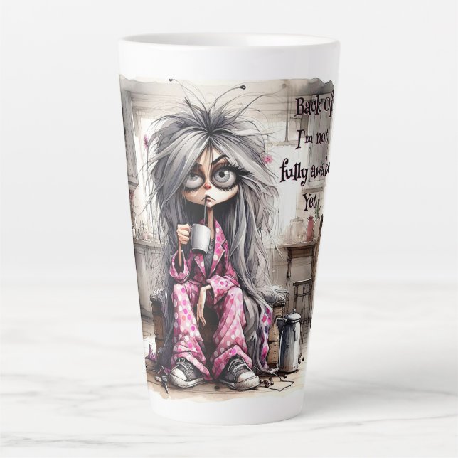 Quirky Coffee Lady Back Off Latte Mug (Front)