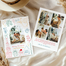 Quirky Colourful Christmas Arch Photo Doodle 