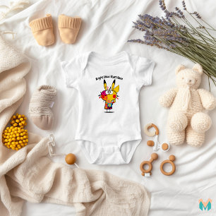 Quirky Colourful Electric Character Design Baby Bodysuit