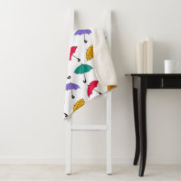 Quirky Colourful Falling Umbrellas Pattern