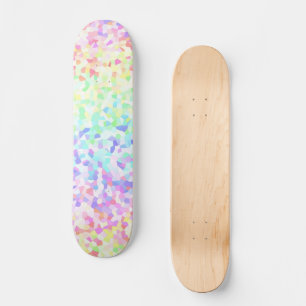 Quirky Colourful Groovy Rainbow Sprinkle Mosaic Skateboard