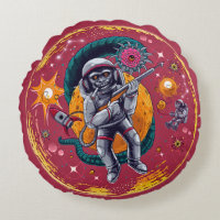 Quirky Colourful Monkeys in Space