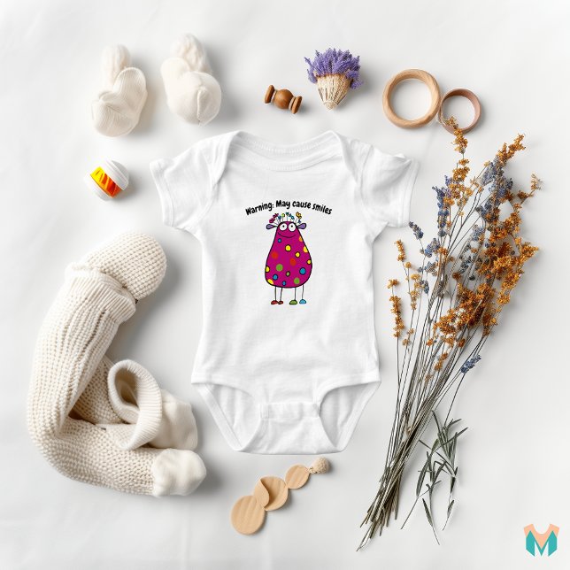 Quirky Colourful Potato Character Baby Bodysuit (Creator Uploaded)