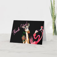 Quirky Companions Giraffe and Flamingo