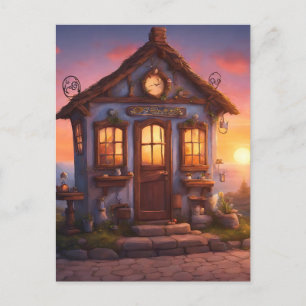 Quirky Cottage Postcard