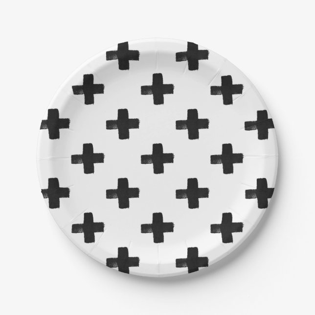 Quirky Crosses Paper Plate (Front)