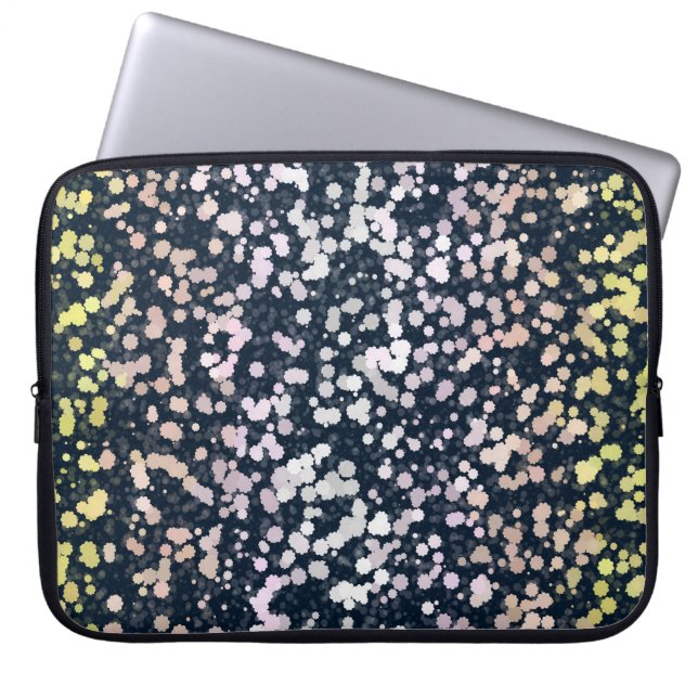 Quirky Cute Retro Boho Flora Pangender Pride Flag Laptop Sleeve (Front)