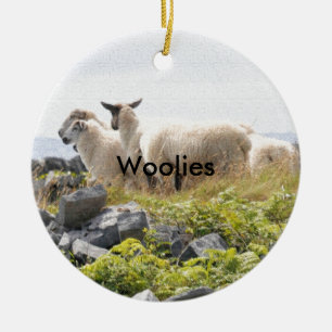 Quirky Designs - Sheep in a field Ceramic Tree Decoration