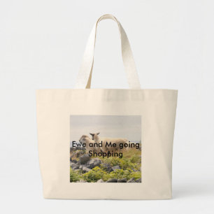 Quirky Designs - Sheep in a field Large Tote Bag
