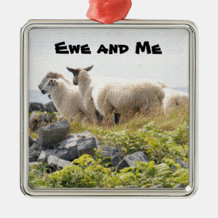 Quirky Designs - Sheep in a field Metal Tree Decoration