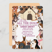 Quirky Dog Birthday Pawty Invitation| Let’s Pawty 
