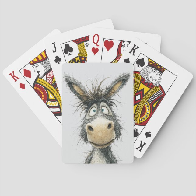 Quirky donkey  playing cards (Back)