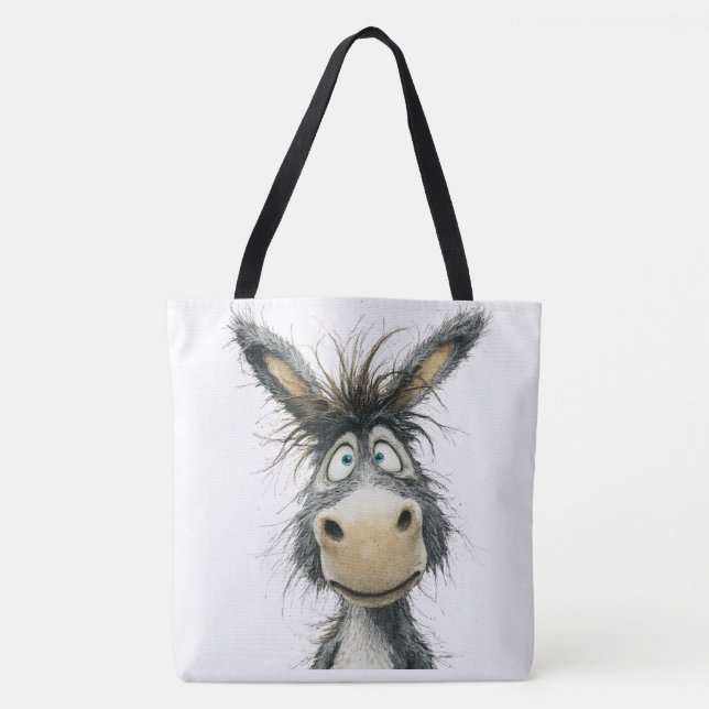 Quirky donkey tote bag (Front)