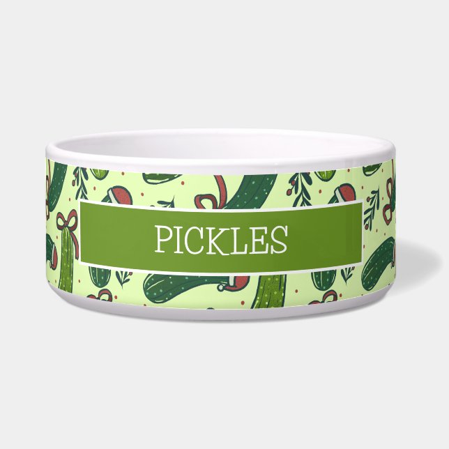 Quirky Festive Christmas Pickles Pattern (Front)