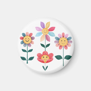 Quirky Flowers Magnet