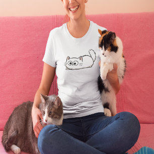 Quirky Fluffy Tail Cat Tri-Blend Shirt