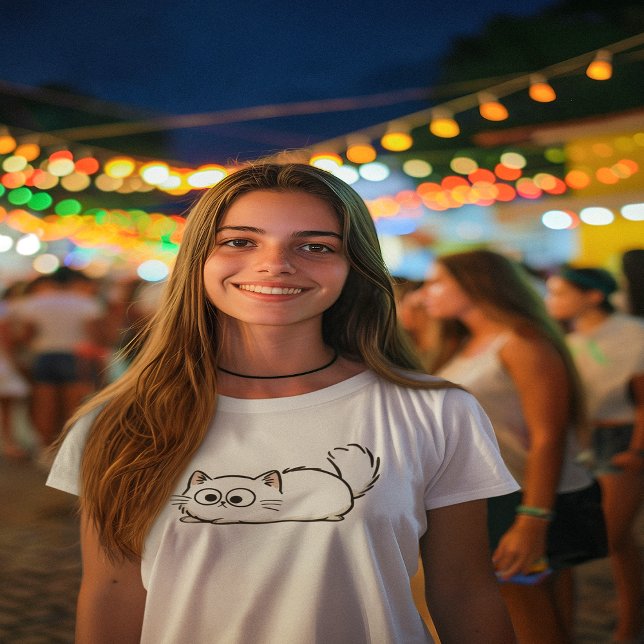 Quirky Fluffy Tail Cat Tri-Blend Shirt (Quirky Fluffy Tail Cat Tri-Blend Shirt)