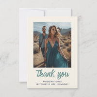 Quirky Fun Green Handwriting Script Wedding Photo