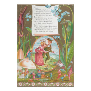 Quirky Funky Retro Valentine's Card, Kate Greenway Photo Print