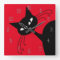 Quirky Funny Black Cat Feline