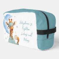 Quirky Giraffe Blue make up bag