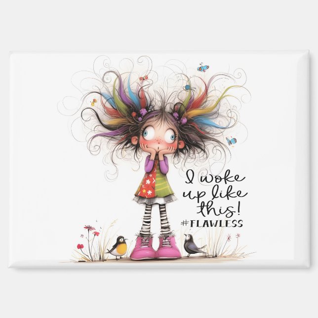 Quirky Girl # Flawless Magnet (Front)