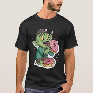 Quirky Goblin's Messy Sprinkle Doughnut T-Shirt: F T-Shirt
