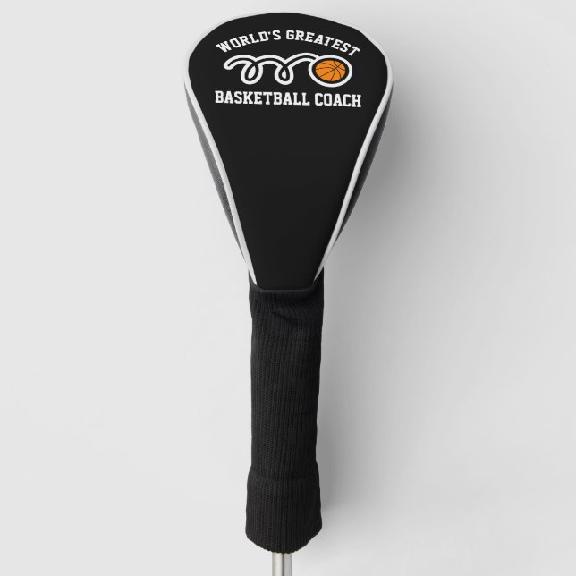 Quirky golf driver cover for basketball coach (Front)