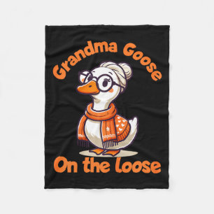 Quirky Goose Creations Funny Grandma Goose On The  Fleece Blanket