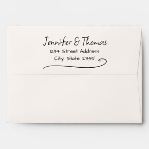 Quirky Hand Drawn Wedding Shoes Wedding Invitation Envelope
