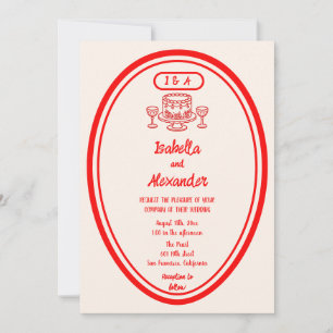 Quirky Handwritten Photo Wedding Invitation