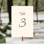 Quirky Handwritten Wedding Table Number<br><div class="desc">Quirky and whimsical wedding table number with a beautiful handwritten font in a fun and playful style and fully customisable text.  
The table numbers come in a neutral colour scheme of dark grey on ecru.</div>
