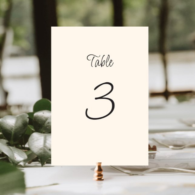 Quirky Handwritten Wedding Table Number (Creator Uploaded)
