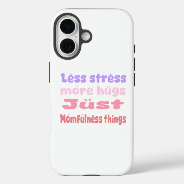 Quirky Hug Momfulness white Case-Mate iPhone Case (Back)
