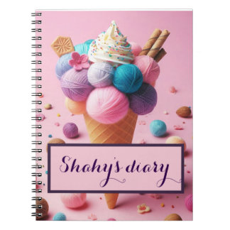 quirky ice-cream notebook