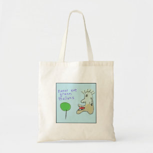 Quirky Illustrated Eat Green Balloons Tote Bag