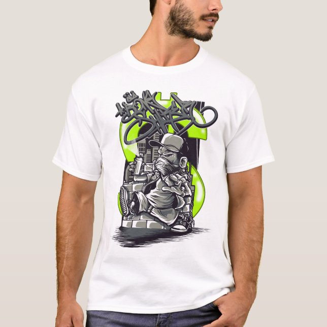 Quirky illustrated graffiti artist  T-Shirt (Front)