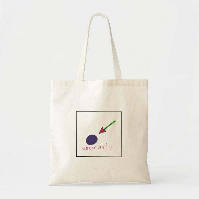 Quirky Illustrated Uncertainty Tote Bag (Front)