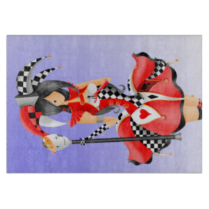 Quirky Jester and puppet king Chopping Board