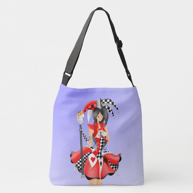 Quirky Jester and puppet king  Crossbody Bag (Back)