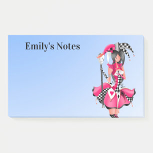Quirky Jester and Puppet King Post-it Notes