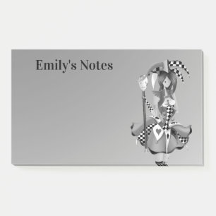 Quirky Jester and Puppet King Post-it Notes