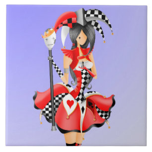 quirky jester and puppet King  Tile