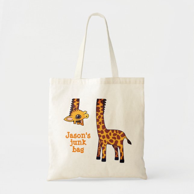 Quirky Kawaii Giraffe Tote Bag (Front)