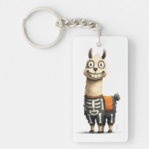 Quirky Lama Halloween Key Ring