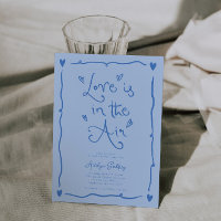 Quirky Love Is In the Air Bridal Shower Icy Blue