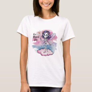 Quirky Magical Day Text with Skeleton Funny T-Shirt