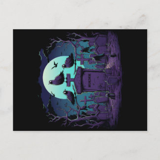Quirky Murder of Crows Postcard